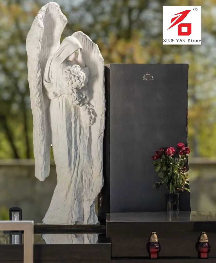 Kiina Xingyan Manufacturing - Angel Surging Flower Stone Geving Tombstone