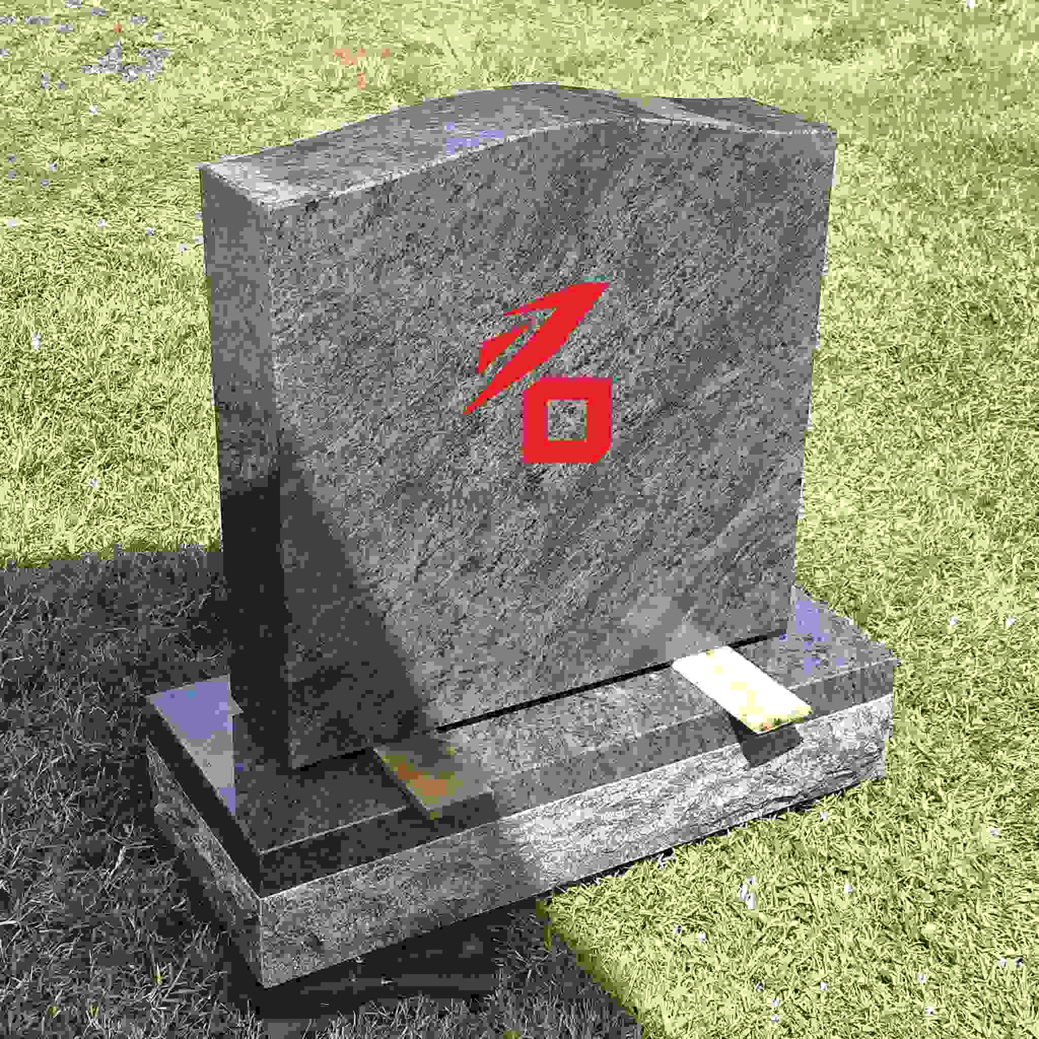 Yksinkertainen graniittimonumentti