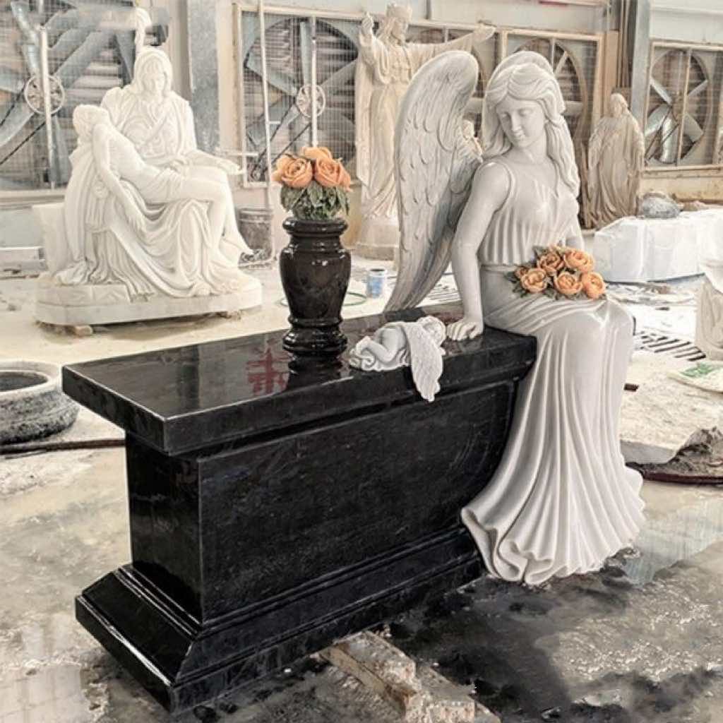 Xingyan Angel Guardian marmorinen hautakivi